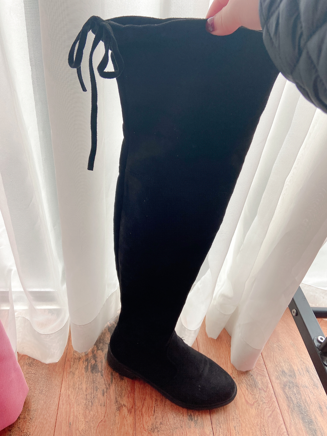 毛呢过膝长靴，36码，原价269买的，适合高个子大长腿女生，