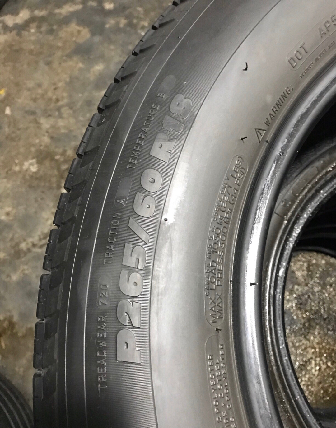 米其林轮胎265/60/R18三条，出厂日期17年36周，因