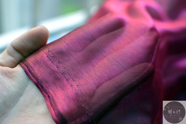 幻色双色韩国纱汉服马面百迭古风古装礼服面料