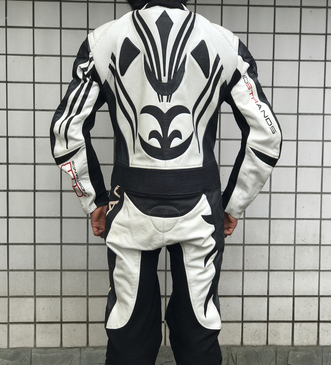 瑞典STR连体皮衣暗黑龙鳞赛车服骑行服驼峰